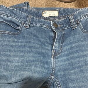 Free People High Rise Denim Jeans - Blue